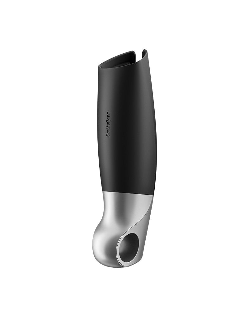 Satisfyer - Power Masturbator Met App Control - Zwart/Zilver-Erotiekvoordeel.nl