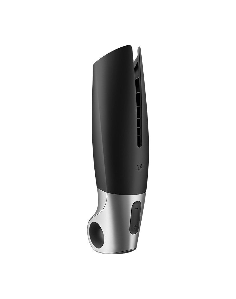 Satisfyer - Power Masturbator Met App Control - Zwart/Zilver-Erotiekvoordeel.nl