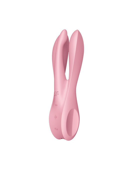 Satisfyer THREESOME 1 Multi Vibrator met 3 voelsprieten - lichtroze-Erotiekvoordeel.nl