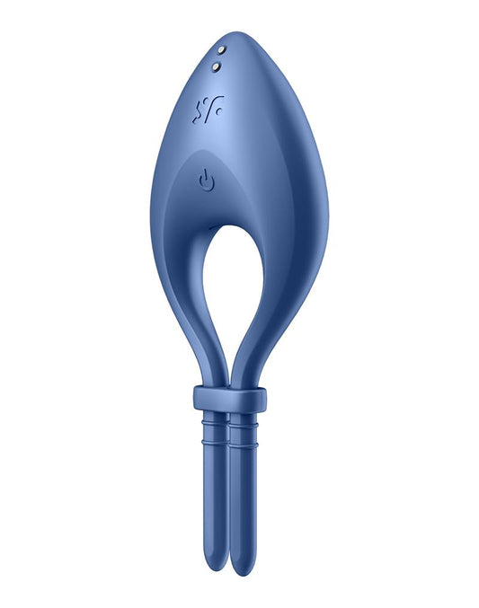 Satisfyer Vibrerende Cockring BULLSEYE met APP control - blauw-Erotiekvoordeel.nl