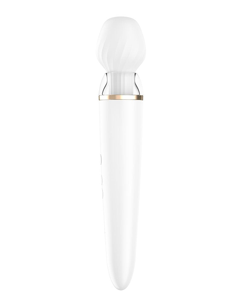 Satisfyer Wand Vibrator Double Wand-er met App Control - wit-Erotiekvoordeel.nl