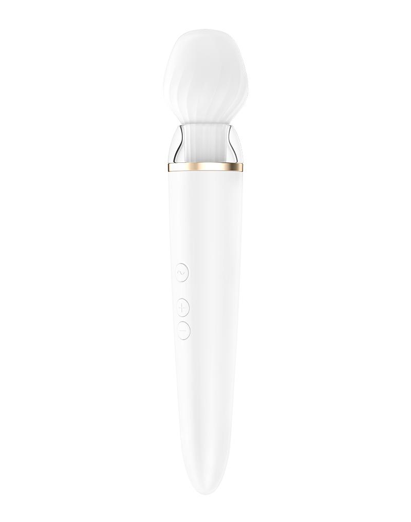 Satisfyer Wand Vibrator Double Wand-er met App Control - wit-Erotiekvoordeel.nl