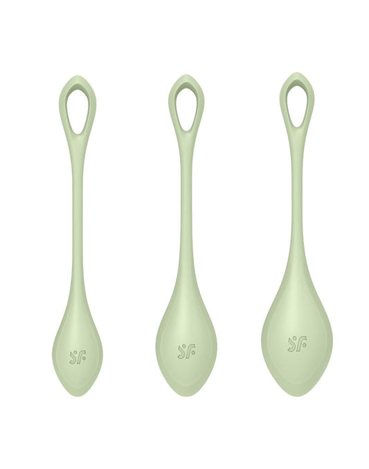 Satisfyer Yoni Power 2 Kegel Bekkenbodem Training Vaginale Balletjes Set - groen-Erotiekvoordeel.nl