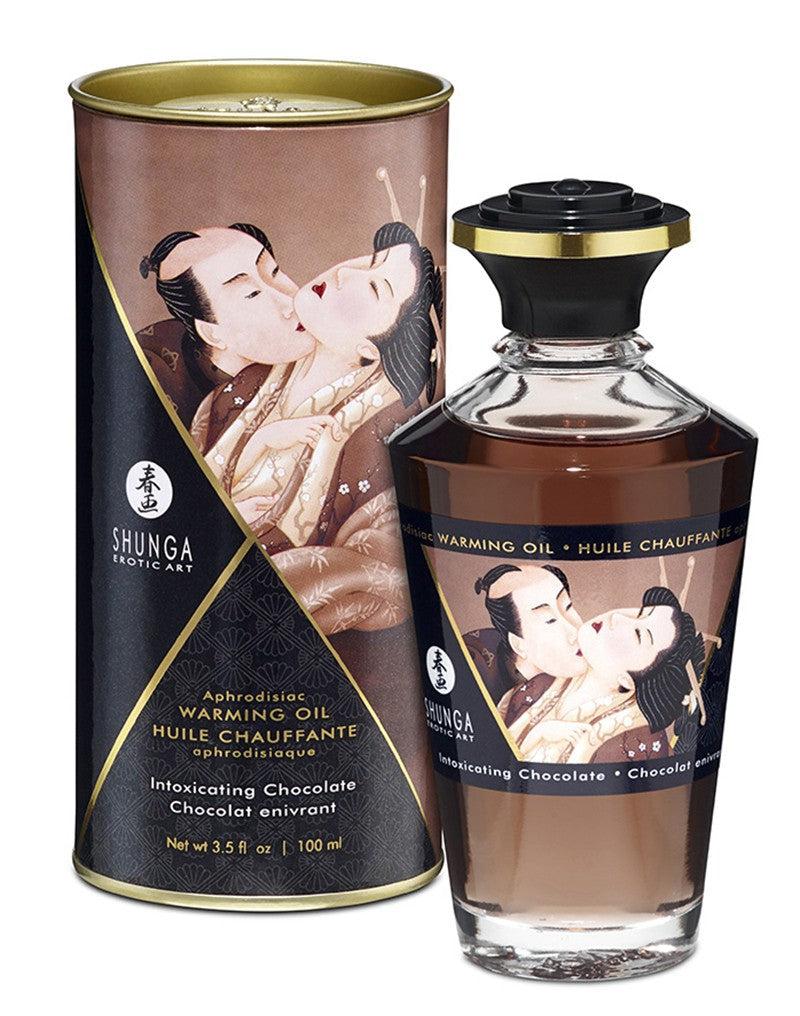 Shunga Aphrodisiac Warming Oil Chocolate - Erotiekvoordeel.nl