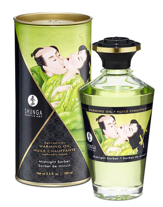 Shunga Aphrodisiac Warming Oil Midnight Sorbet - Erotiekvoordeel.nl