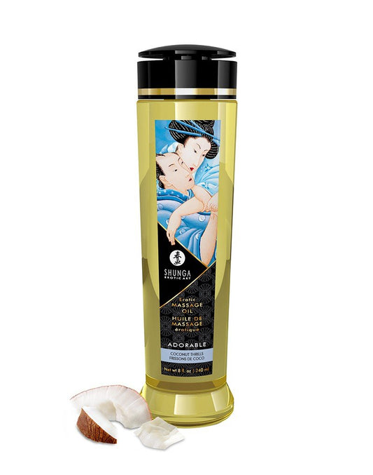 Shunga Massageolie Adorable Coconut - 240 ml - Erotiekvoordeel.nl