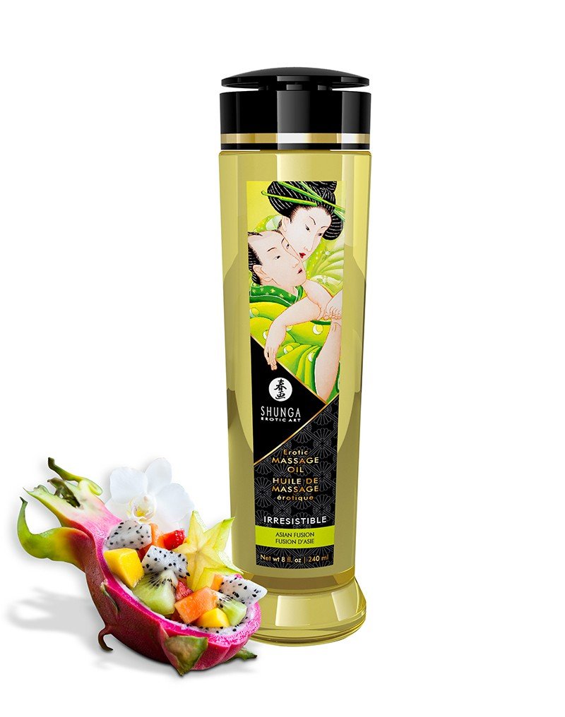 Shunga Massageolie Irresistible Asian Fusion - 240 ml - Erotiekvoordeel.nl