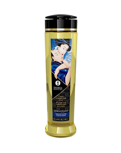 Shunga Massageolie Seduction Midnight Flower - 240 ml - Erotiekvoordeel.nl