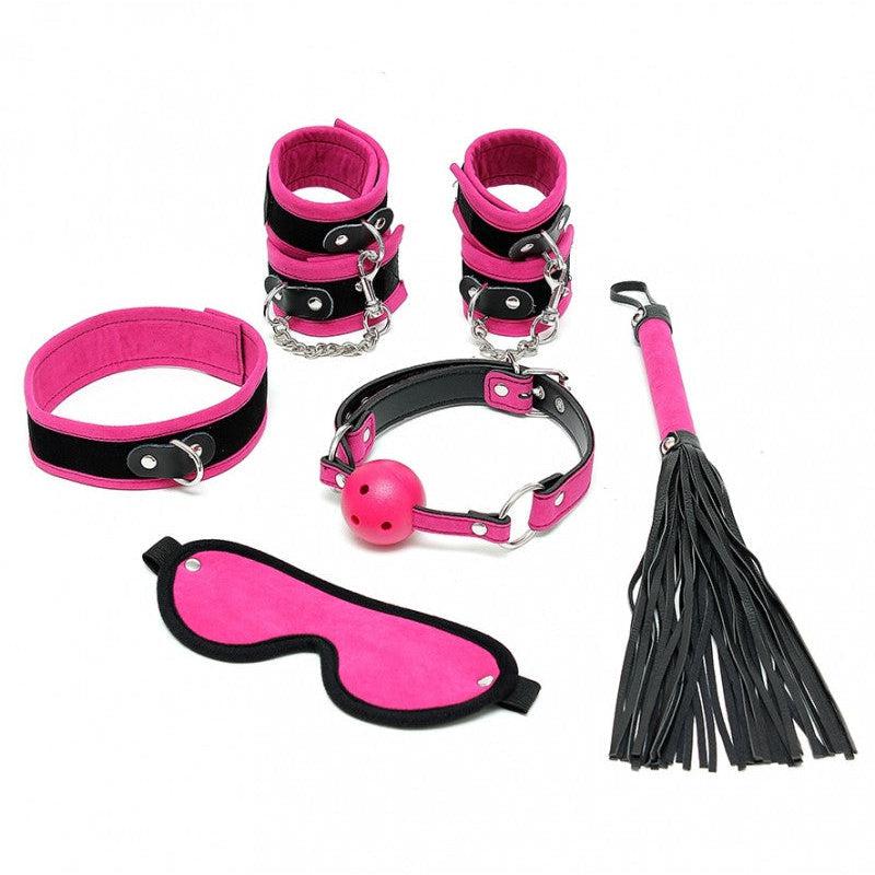 Soft Bondage Beginners set 6-delig - zwart/roze - Erotiekvoordeel.nl