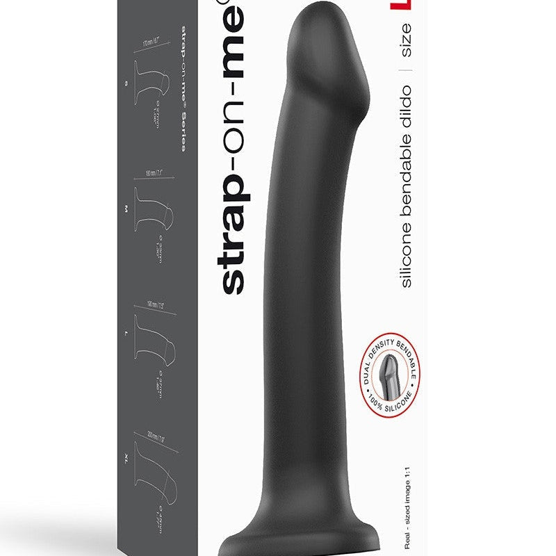 Strap-On-Me Semi-Realistische Dildo met zuignap - zwart - maat XL - Erotiekvoordeel.nl