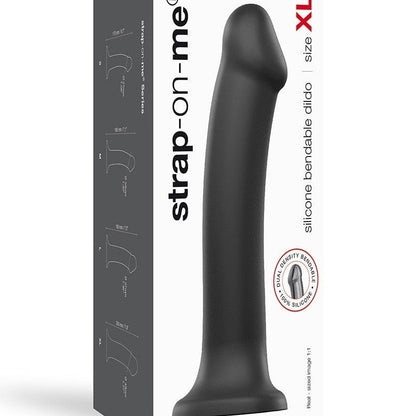 Strap-On-Me Semi-Realistische Dildo met zuignap - zwart - maat XL - Erotiekvoordeel.nl