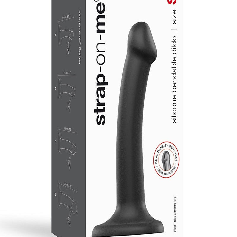 Strap-On-Me Semi-Realistische Dildo met zuignap - zwart - maat XL - Erotiekvoordeel.nl