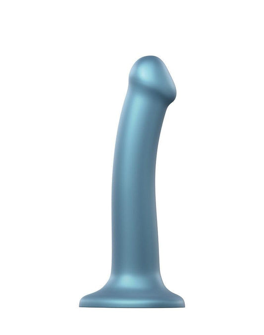 Strap-On-Me Semi-Realistische Mono Density Dildo Metallic Blauw - Erotiekvoordeel.nl