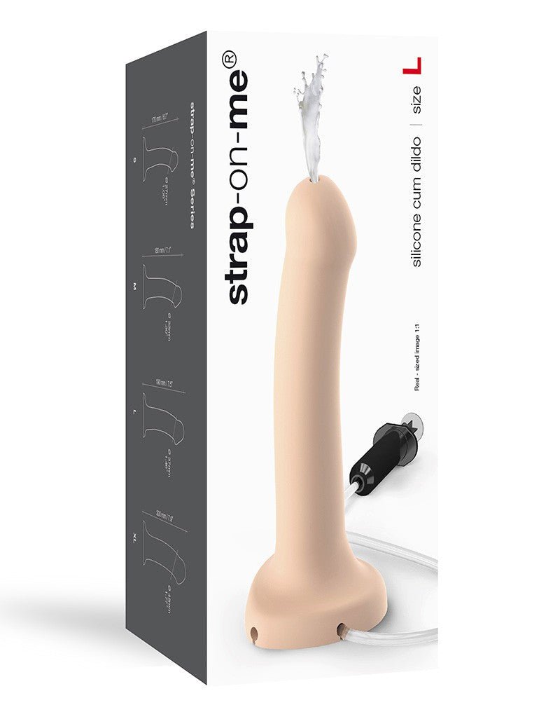 Strap-on-me Dildo met spuit mogelijkheid - huidskleur - Erotiekvoordeel.nl