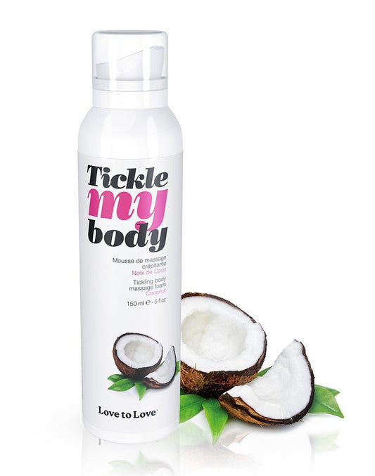 Tickle my body Massagemousse - Coconut - Erotiekvoordeel.nl