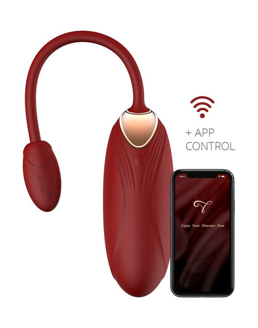 Viotec Oliver Pro - Vibrator - Draagbare Vibrator met Appbediening - Goud en Wijnrood - Om Te Dragen in je Slip-Erotiekvoordeel.nl