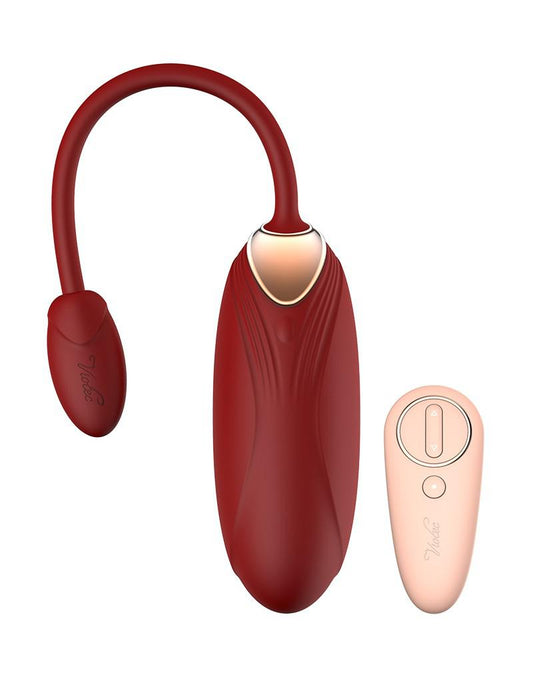 Viotec Oliver - Vibrator - Draagbare Vibrator met Afstandsbediening - Goud en Wijnrood - Luxueus Zacht Siliconen-Erotiekvoordeel.nl