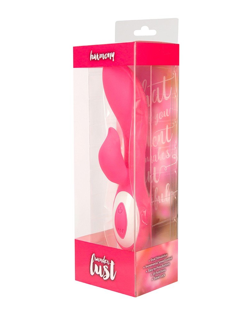 Wonderlust Harmony Clitoris en G-spot Vibrator - roze - Erotiekvoordeel.nl