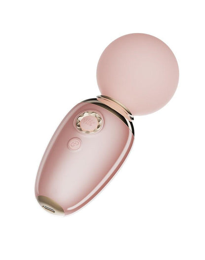 ZALO Ava - Verwarming Mini Wandvibrator met appbediening - Lichtroze-Erotiekvoordeel.nl