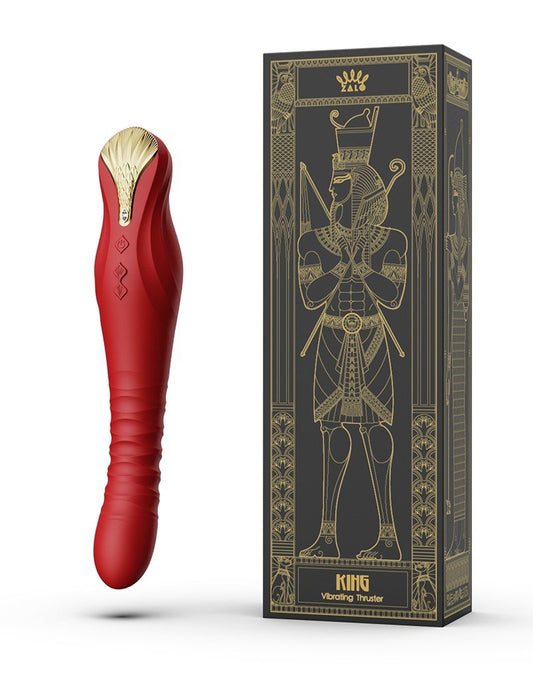 ZALO King Stotende Vibrator met powerthrust technologie - rood - Erotiekvoordeel.nl