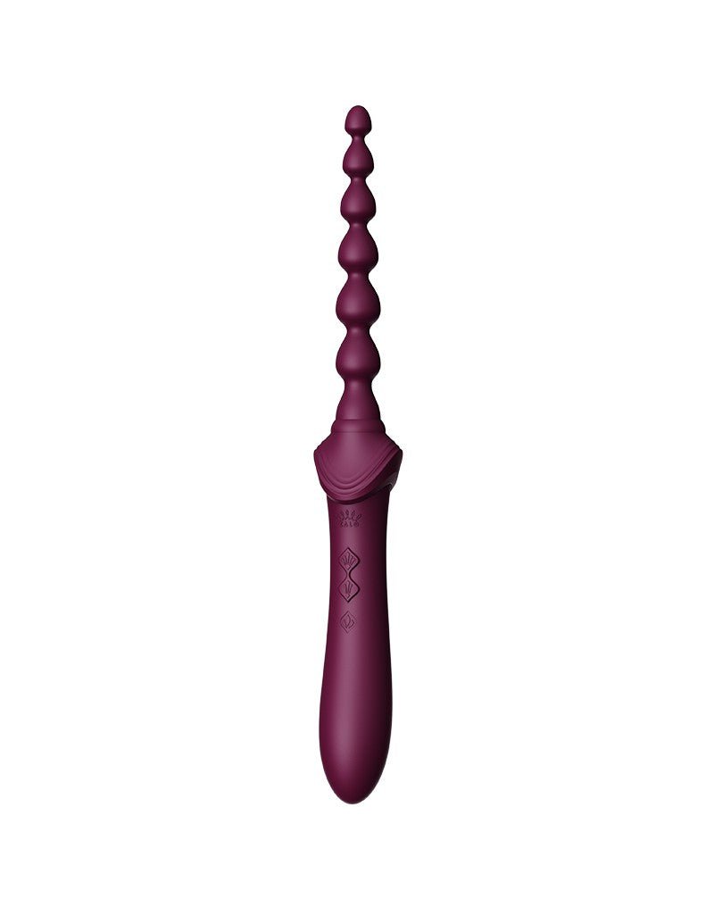 ZALO Verwarmde Pinpoint Clitoris Vibrator Bess 2 met extra opzetstukken - paars-Erotiekvoordeel.nl