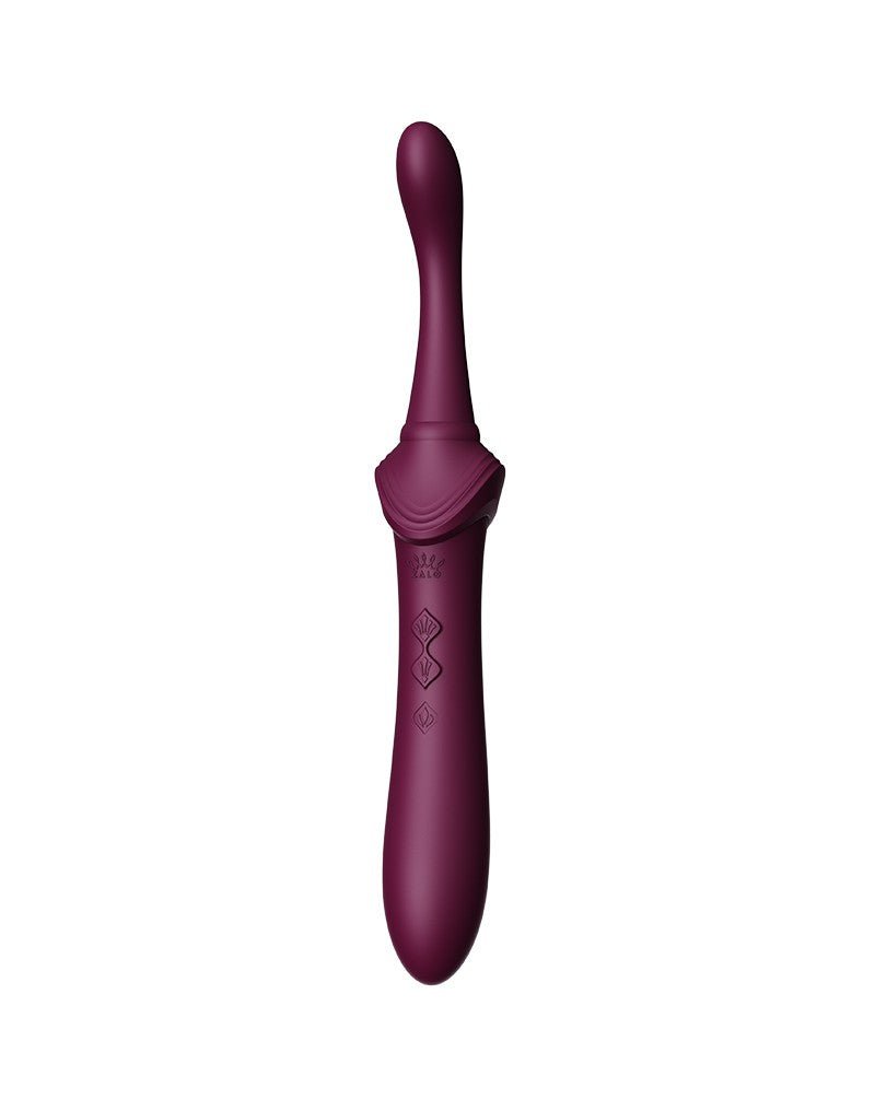 ZALO Verwarmde Pinpoint Clitoris Vibrator Bess 2 met extra opzetstukken - paars-Erotiekvoordeel.nl