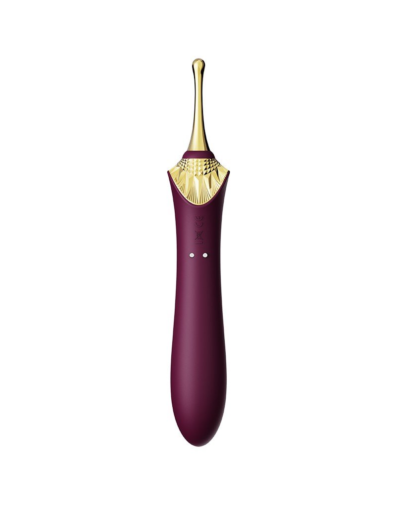 ZALO Verwarmde Pinpoint Clitoris Vibrator Bess 2 met extra opzetstukken - paars-Erotiekvoordeel.nl