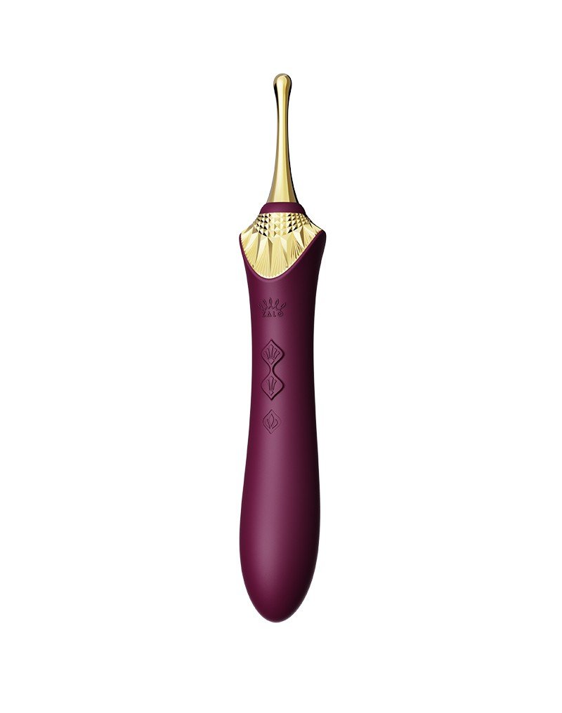 ZALO Verwarmde Pinpoint Clitoris Vibrator Bess 2 met extra opzetstukken - paars-Erotiekvoordeel.nl