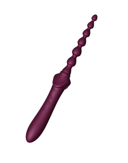 ZALO Verwarmde Pinpoint Clitoris Vibrator Bess 2 met extra opzetstukken - paars-Erotiekvoordeel.nl