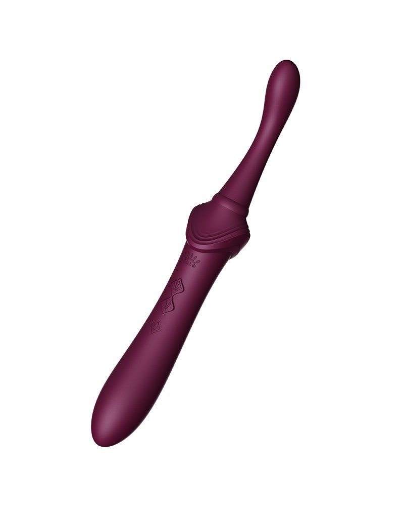 ZALO Verwarmde Pinpoint Clitoris Vibrator Bess 2 met extra opzetstukken - paars-Erotiekvoordeel.nl