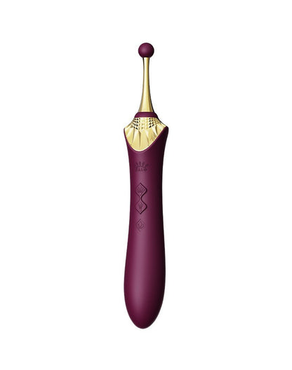 ZALO Verwarmde Pinpoint Clitoris Vibrator Bess 2 met extra opzetstukken - paars-Erotiekvoordeel.nl