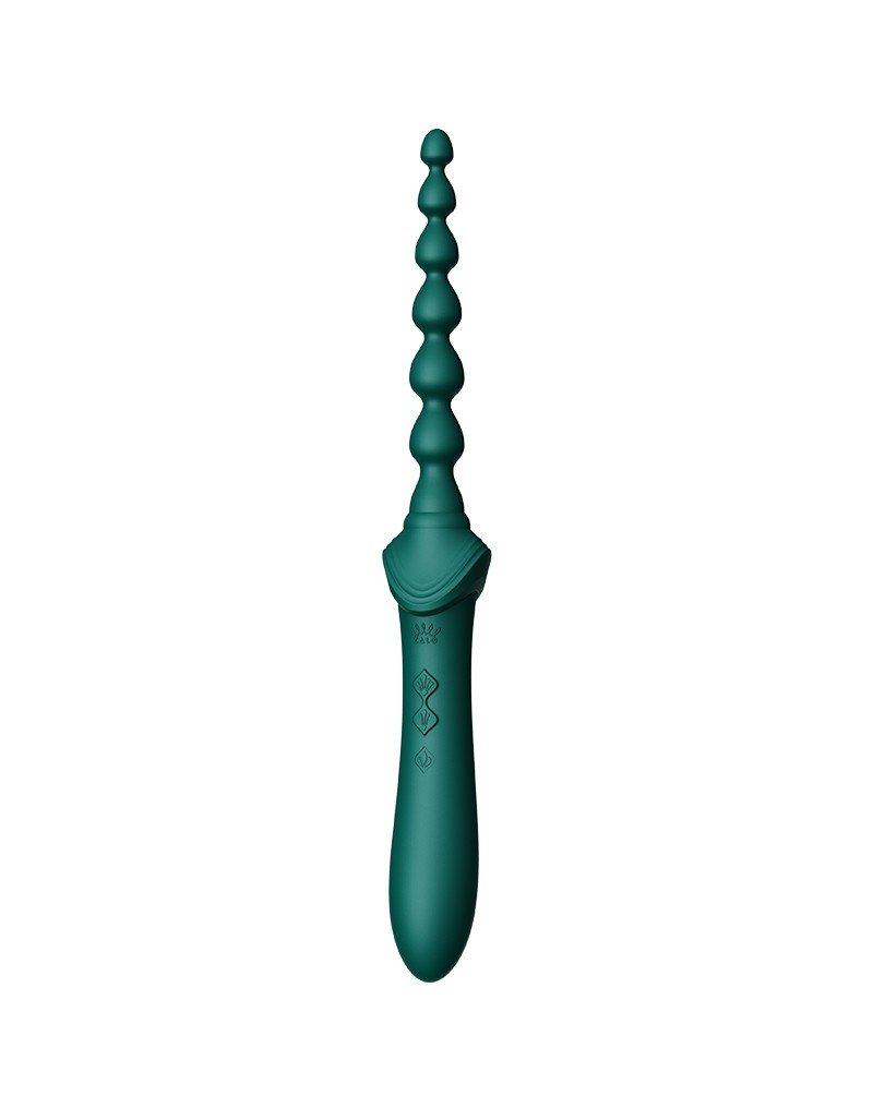 ZALO Verwarmde Pinpoint Clitoris Vibrator Bess 2 met extra opzetstukken - smaragdgroen-Erotiekvoordeel.nl