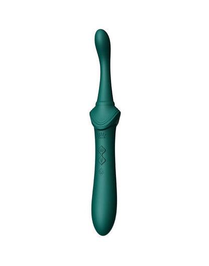 ZALO Verwarmde Pinpoint Clitoris Vibrator Bess 2 met extra opzetstukken - smaragdgroen-Erotiekvoordeel.nl