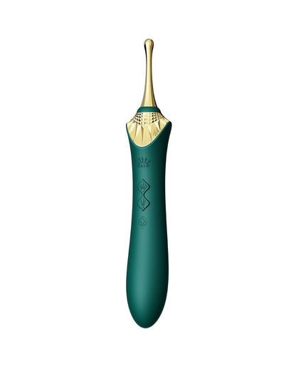 ZALO Verwarmde Pinpoint Clitoris Vibrator Bess 2 met extra opzetstukken - smaragdgroen-Erotiekvoordeel.nl