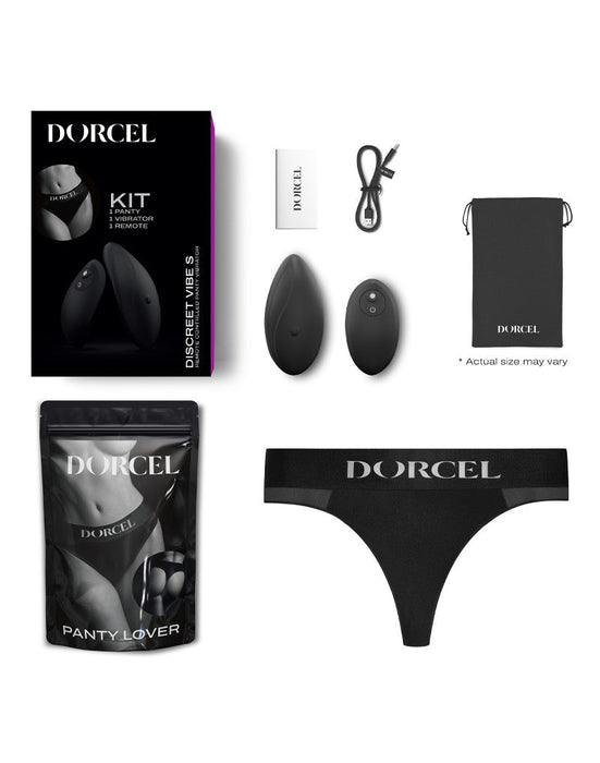 Dorcel DISCREET VIBE Vibrerend Slipje met Panty Vibrator met afstandsbediening - zwart