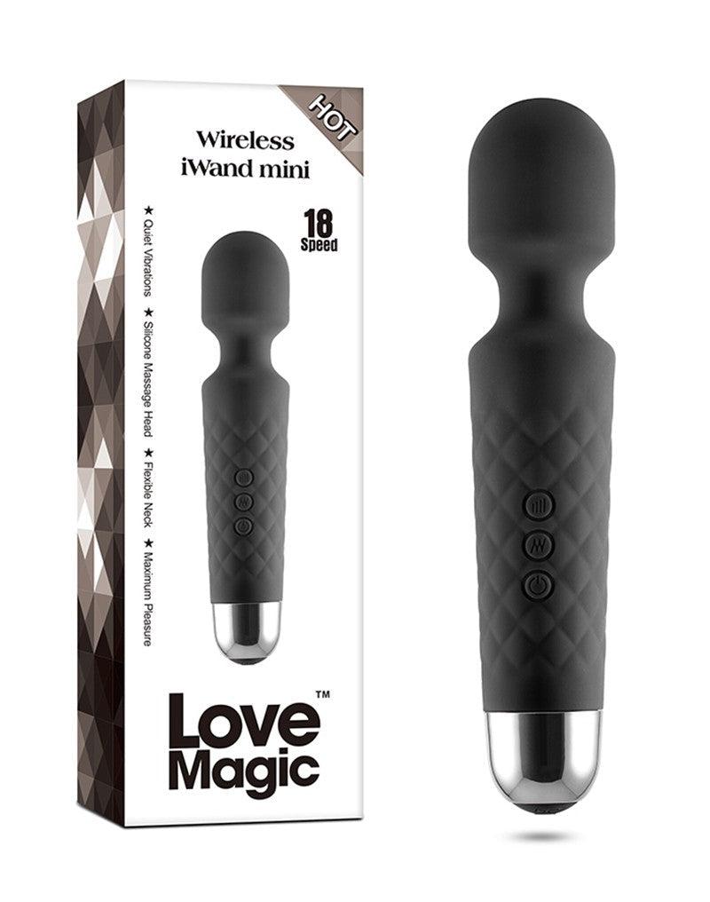 iWand Mini Wand Vibrator - zwart - Erotiekvoordeel.nl