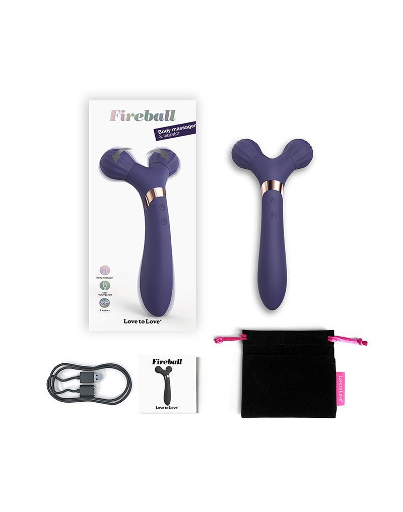 Love to Love FIREBALL Body Massager & Vibrator - indigo