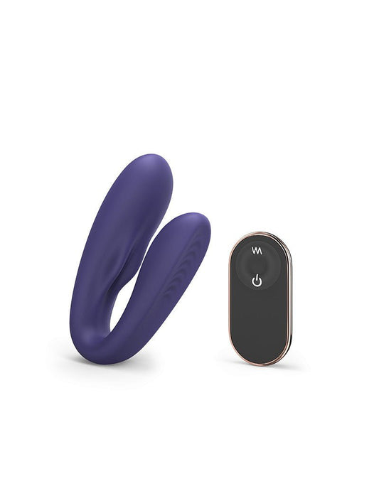 Love to Love Match Up Vibrador de acoplamiento con mando a distancia - Indigo