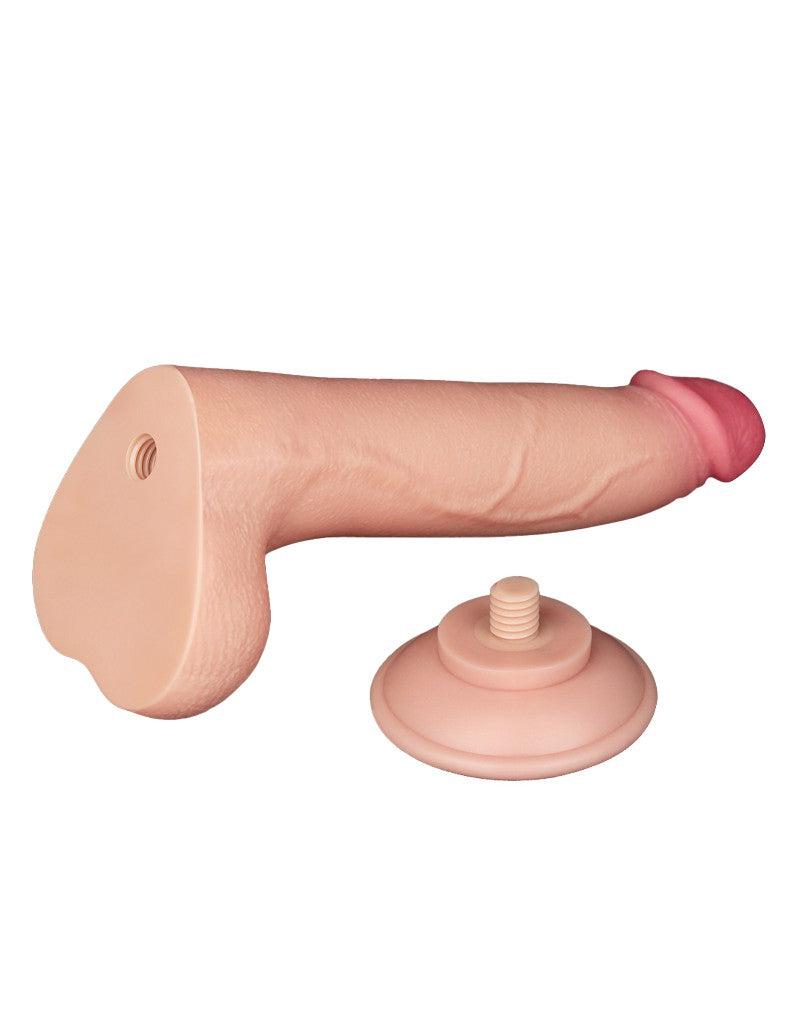 LoveToy - Dildo - Schuifhuid Dildo - Lengte 20 cm - Diameter 4 cm - Lichte Huidskleur - TPE-Erotiekvoordeel.nl