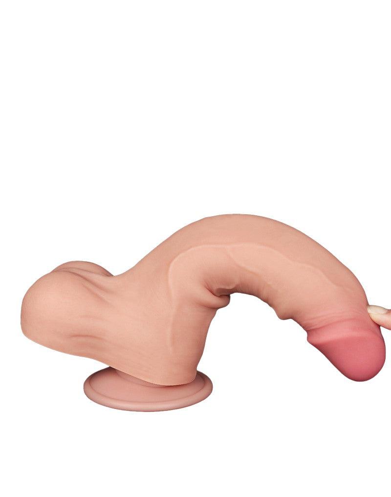 LoveToy - Dildoe - Schuifhuid Dildo 22 cm - Diameter 4.3 cm - Lichte Huidskleur-Erotiekvoordeel.nl