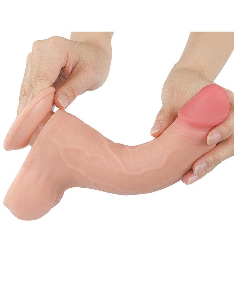 LoveToy - Dildoe - Schuifhuid Dildo 22 cm - Diameter 4.3 cm - Lichte Huidskleur-Erotiekvoordeel.nl