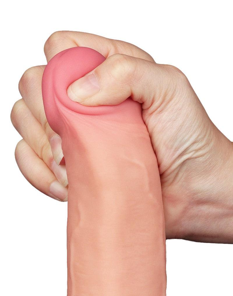 LoveToy - Dildoe - Schuifhuid Dildo 22 cm - Diameter 4.3 cm - Lichte Huidskleur-Erotiekvoordeel.nl