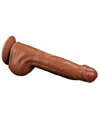 Lovetoy - Dildo -Sliding Skin Dildo - Lengte 29 cm - Bruin