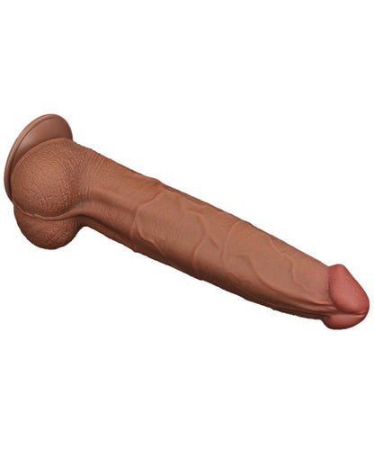 Lovetoy - Dildo - Gode à peau coulissante - Longueur 34 cm - Marron