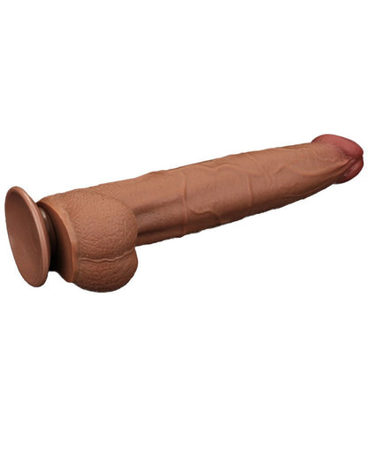 Lovetoy - Dildo - Gode à peau coulissante - Longueur 34 cm - Marron