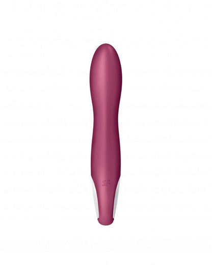 Satisfyer Big Heat Verwarmde G-spot Vibrator met APP control - berry rood