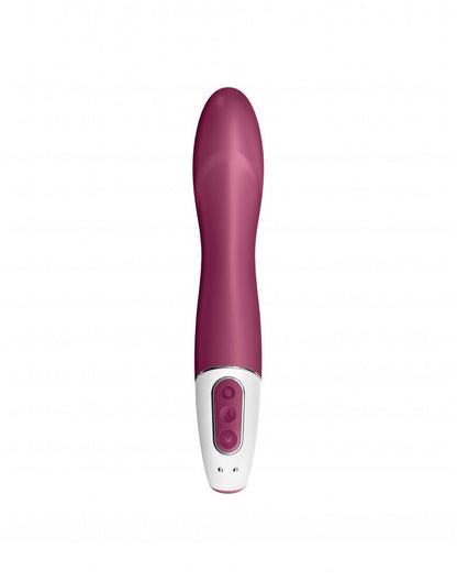 Satisfyer Big Heat Verwarmde G-spot Vibrator met APP control - berry rood