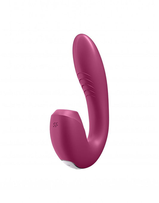 Satisfyer Sunray Luchtdruk + G-spot Vibrator - berry rood