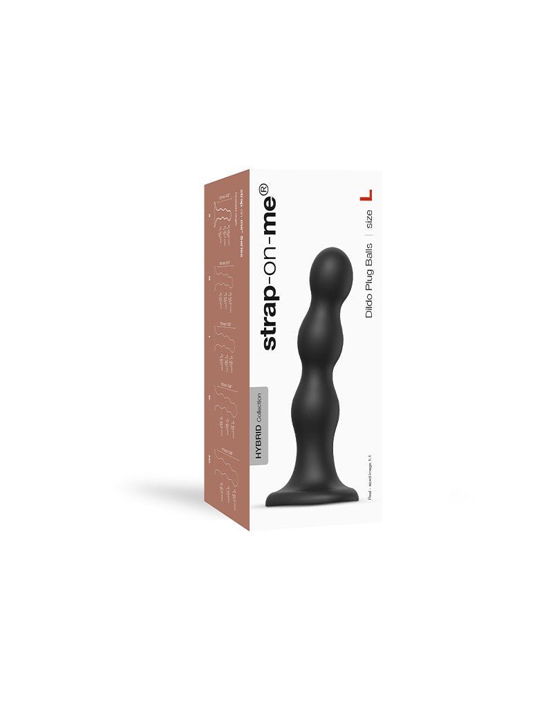 Strap-On-Me Dildo Plug Balls - zwart