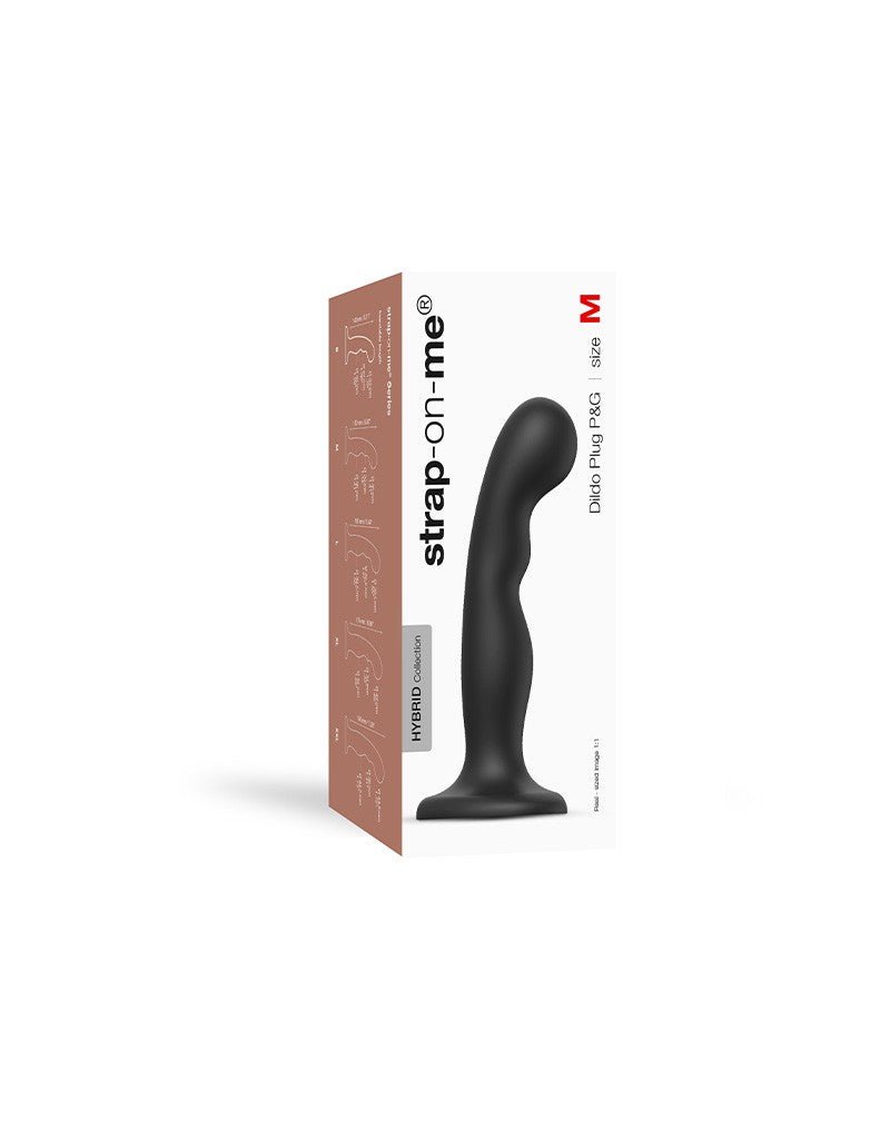 Strap-On-Me G-spot en P-spot Dildo - zwart